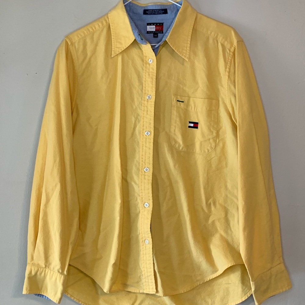 Tommy Hilfiger Yellow Button Down Collard Shirt